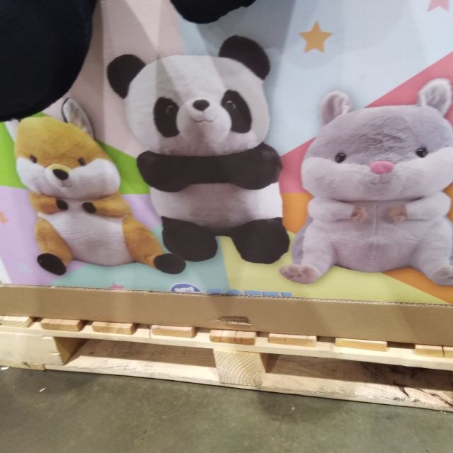#124855,GOFFA 28吋坐姿的動物絨毛娃娃  有三種 熊貓 松鼠 倉鼠 好市多 代購 台中
