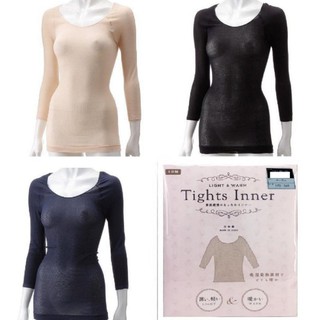 日本製薄輕暖Tights Inner 八分袖 吸濕發熱抗靜電保暖衣