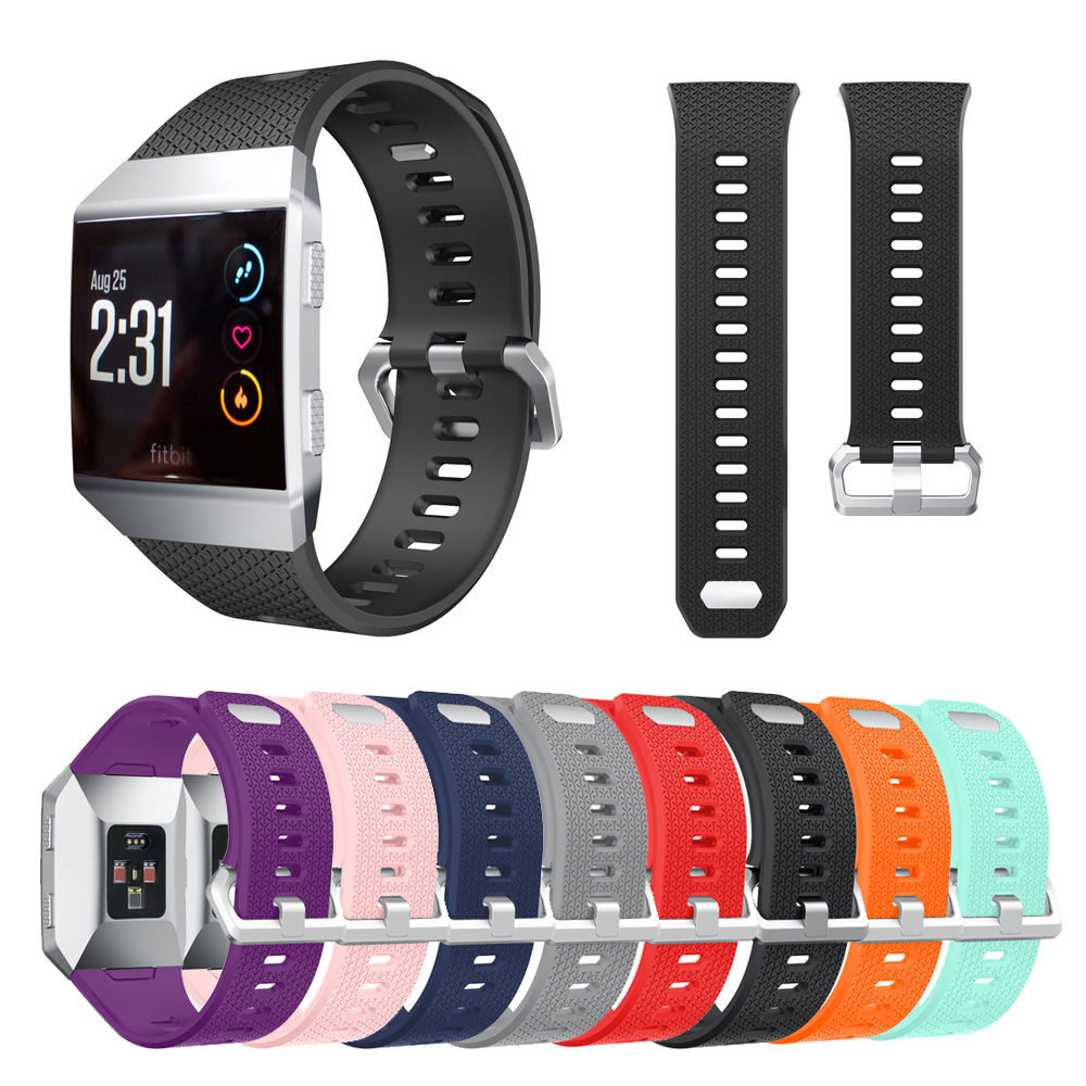 Fitbit ionic 錶帶 表帶 人字紋 智能手錶 矽膠 塑料 腕帶