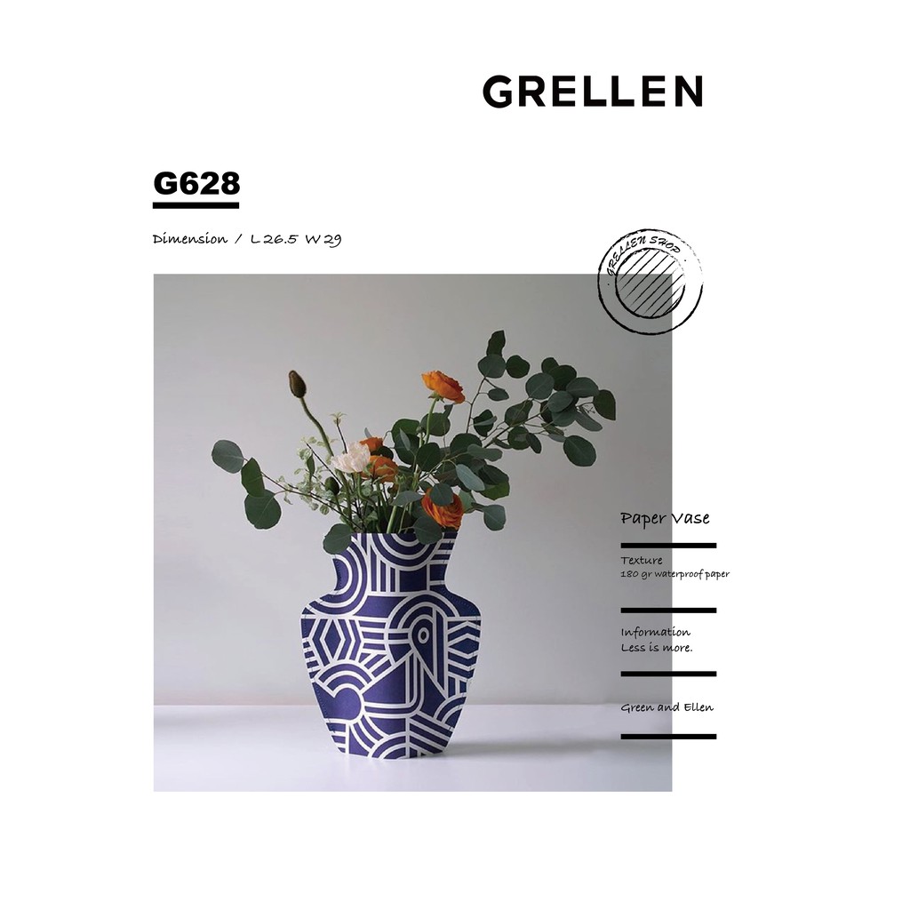 Grellen 國外進口紙花瓶greco G628 蝦皮購物