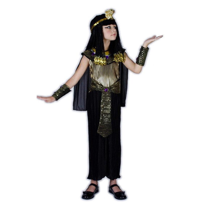 女童埃及黑公主 角色扮演 萬聖節服裝 五件組 橘魔法 萬聖節 現貨 女童 扮演 裝扮【p0061195065122】