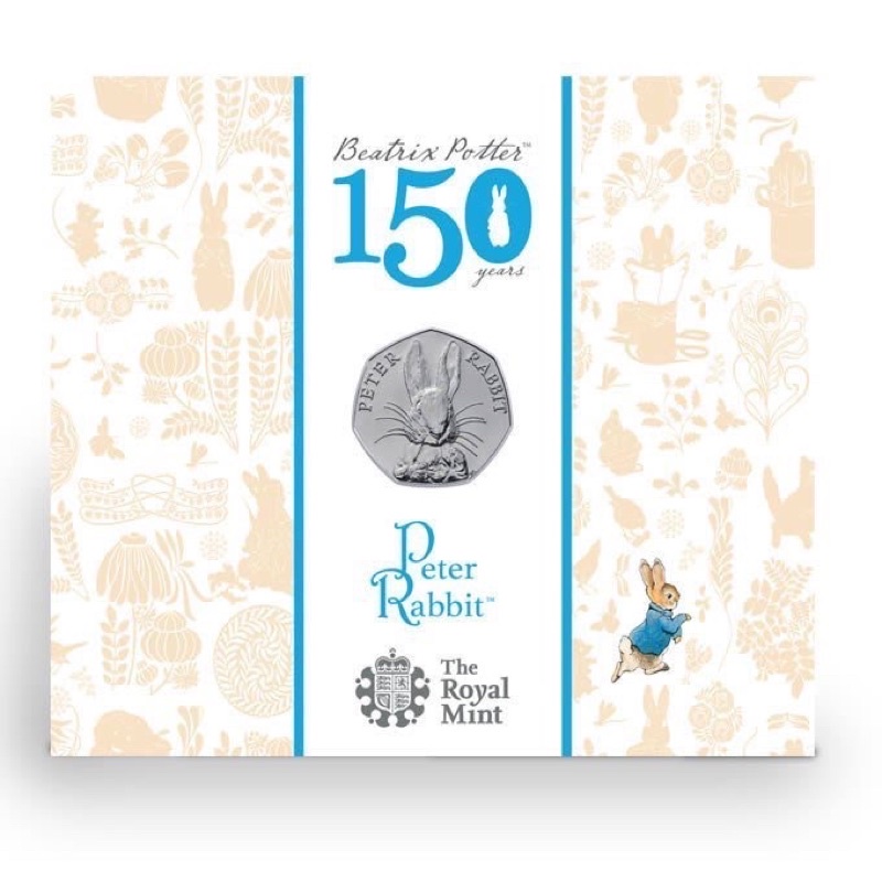 2016 英國發行 Peter Rabbit 彼得兔 波特小姐 紀念幣 硬幣