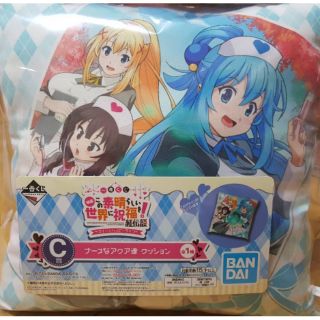 日版 一番賞 為美好的世界獻上祝福！紅傳說～甜蜜幸福生活～ C賞 惠惠、拉拉蒂娜、阿克婭 護士裝 抱枕