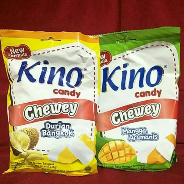 Kino chewey 水果軟糖 芒果/榴槤 風味 新鮮芒果榴槤的香甜軟硬適中Q彈帶勁