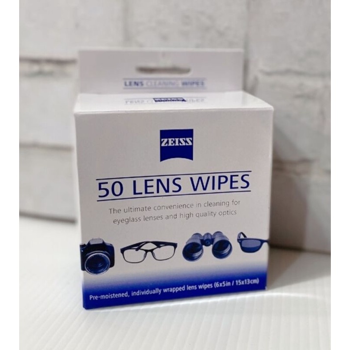 【現貨】蔡司 濕式快乾 鏡面抗菌 Zeiss 50 Lens Wipes 拭鏡紙 每片獨立包裝