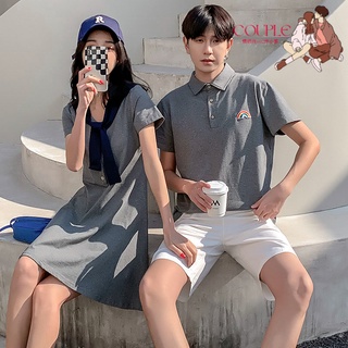 【COUPLE】🔥快速出貨🔥夏季情侶裝套裝一衣一裙新款潮流法式兩件套裙子