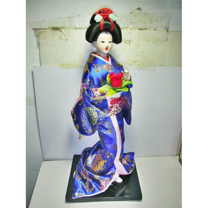 aaL皮商.已稍有年代高約30公分日本傳統服藝妓娃娃!--保存良好當擺飾佳值得收藏!!/5廳保險箱上/-P