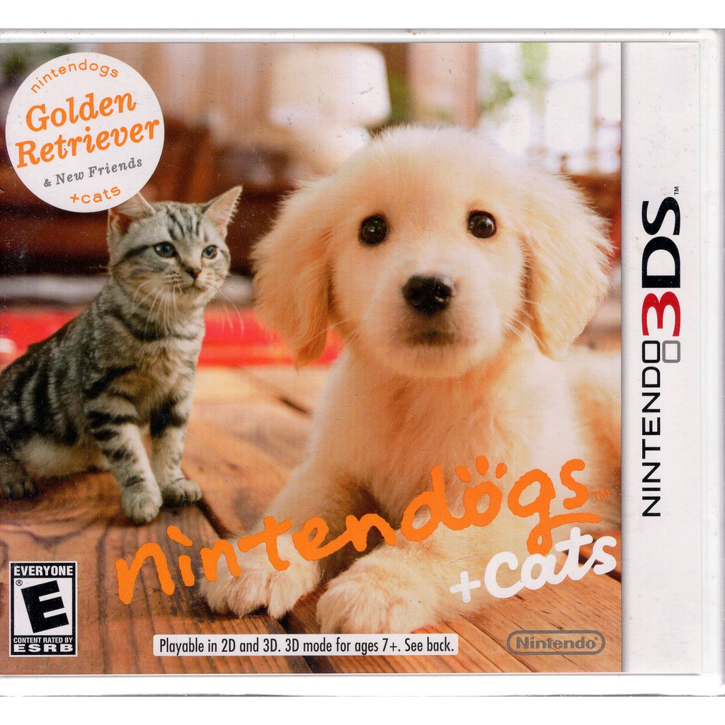 3ds美規專用遊戲任天狗 貓與黃金獵犬nintendogs Cats 英文美版 魔力電玩 蝦皮購物