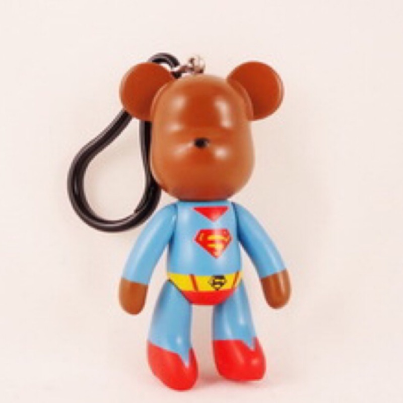 全新 美國 超人 小熊 正版 popobe 暴力熊 鑰匙圈 吊飾 泰迪熊 3寸 公仔 玩具 原價199元