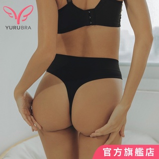 YURUBRA 無縫中高腰蜜桃丁字褲 超彈力 性感 高衩 修飾曲線 台灣製 K092