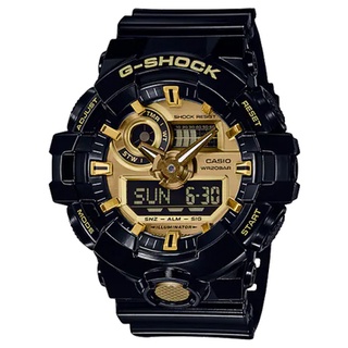 【高雄時光鐘錶公司】CASIO 卡西歐 GA-710GB-1ADR G-SHOCK 強悍黑耀金時尚運動錶 石英錶運動錶