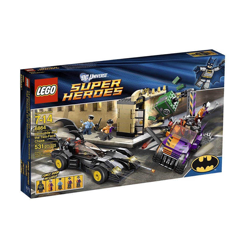 LEGO 樂高 6864 DC 超級英雄 蝙蝠俠 雙面人Batmobile and the Two-Face Chase