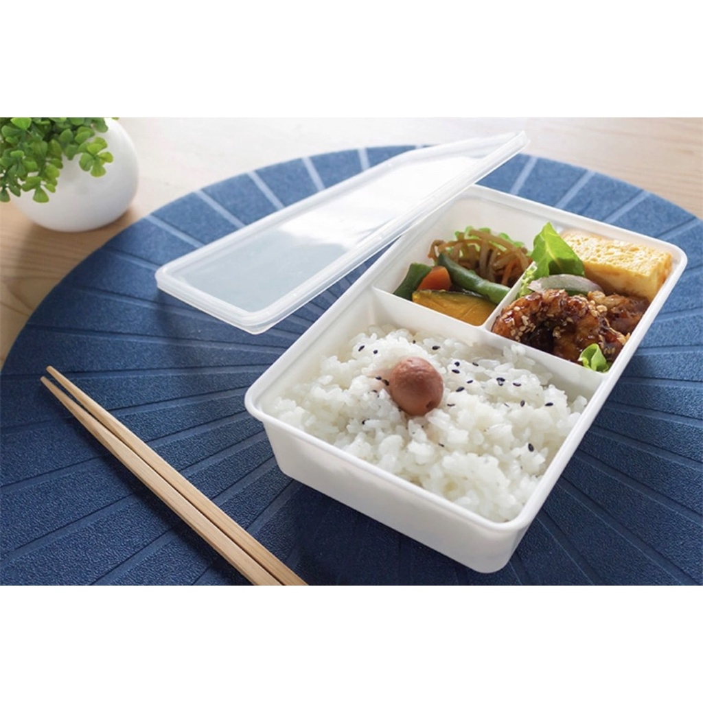 SANADA 日本製 保鲜盒  可微波  米飯盒  分隔 菜盒 便當盒