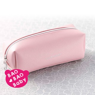 🍓寶貝日雜包🍓日本JILL STUART粉色長型十字紋收納包 小物包 筆袋 筆刷包 化妝包 文具收納