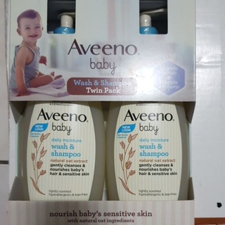 絨仔的店 一組二瓶 新包裝有壓頭 Aveeno艾惟諾 天然嬰兒燕麥沐浴洗髮乳 好市多 Costco