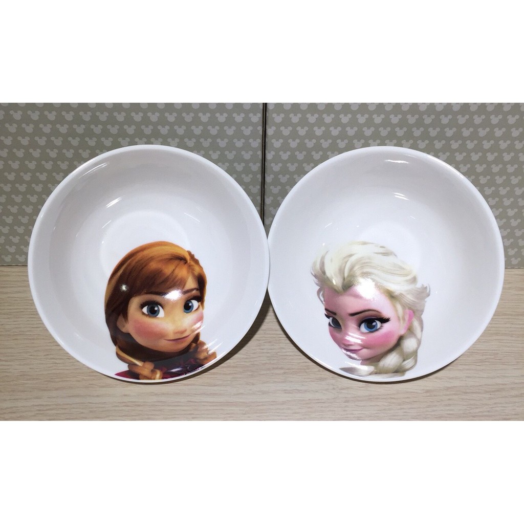 日本 迪士尼 冰雪奇緣 安娜 艾莎 大臉陶瓷茶碗