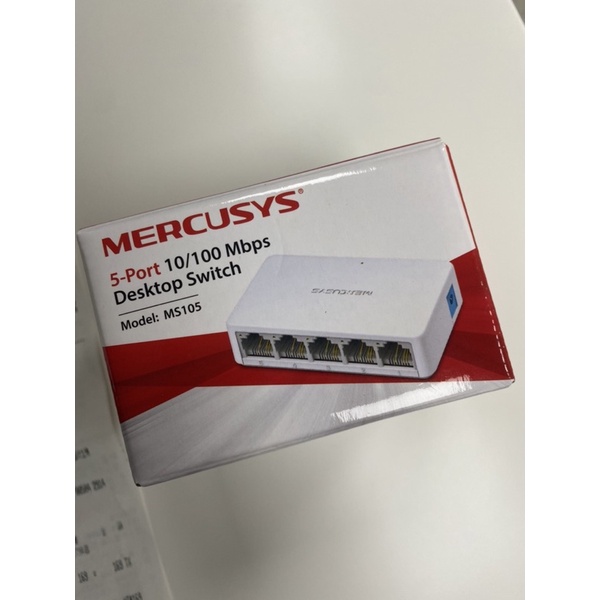 僅拆封試裝 燦坤購入MERCUSYS5-port ms105網路分享器延伸有線網路交換器 無附發票 因有打統編