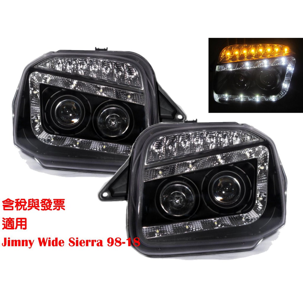 卡嗶車燈suzuki 鈴木jimny Wide Sierra 98 18 魚眼led R8款大燈 蝦皮購物