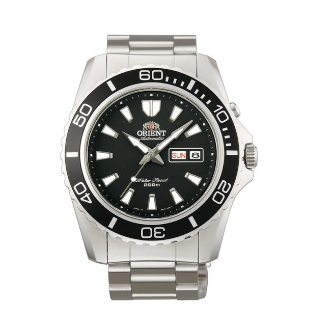 ORIENT東方錶 200m潛水錶 鋼帶款 黑色 FEM75001B