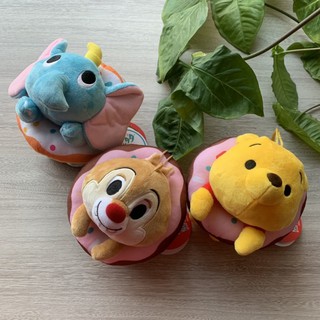❤Lika小舖❤臺灣正版授權 現貨 迪士尼娃娃米奇小熊維尼熊史迪奇冰雪奇緣雪寶小飛象甜甜圈玩偶布偶