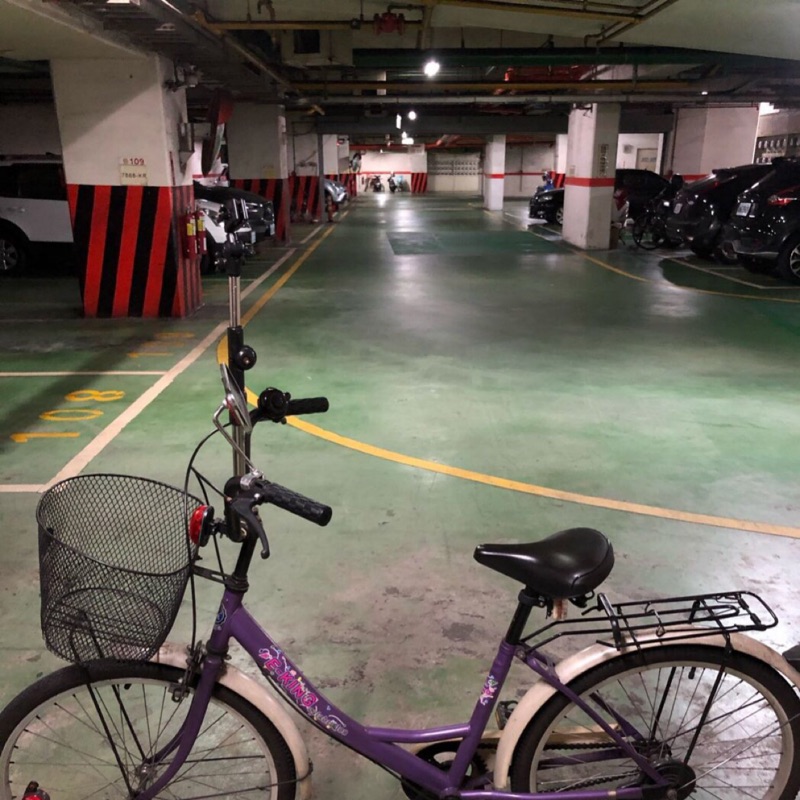 二手 淑女車 腳踏車 自行車 附籃子前後燈 後視鏡 車鎖 附傘架 鈴鐺-隨便賣1100