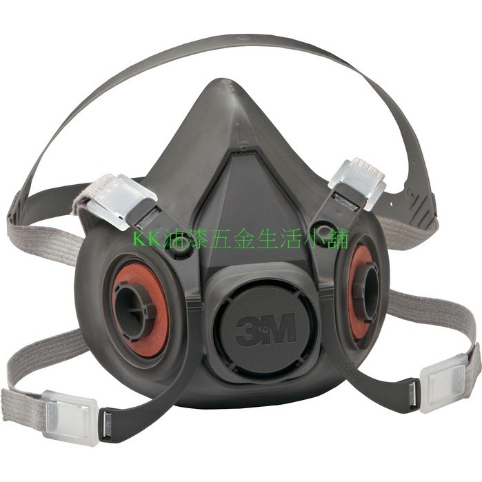 台灣3M公司貨3M-6200防毒面具 防毒面罩 3m 防毒面具 3M 6200 防毒面具 防塵面罩雙罐式防毒面具#