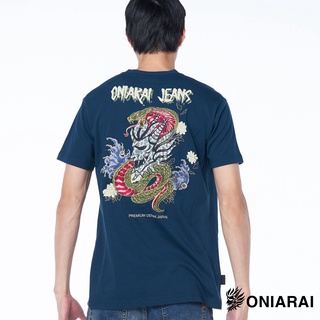 BLUE WAY 鬼洗 ONIARAI-短袖T恤/萬獸鬼武之經典側鬼蟒蛇/00917