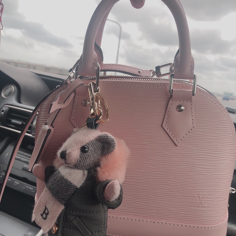 Lv alma bb 水波紋 粉色 鎖頭 m41327 前