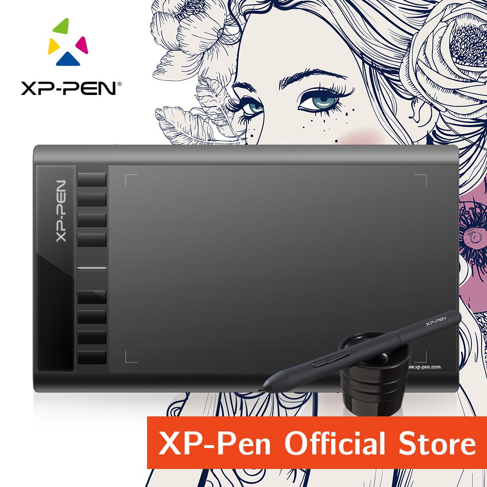 Xp-pen Star 03V2 圖形繪圖數位板大尺寸筆墊支持在線教學和在線會議,帶無電池 8192 Lelves St
