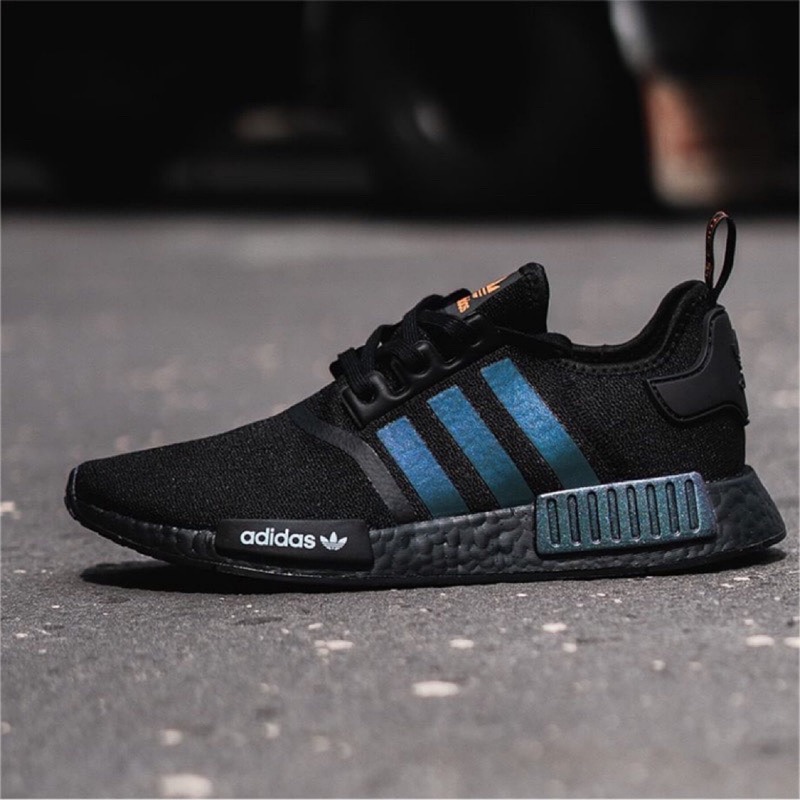 nmd black reflective
