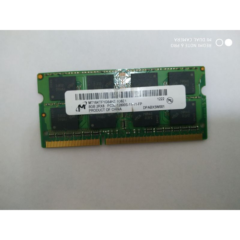 美光 DDR3 1600 8G 筆記型記憶體  640元