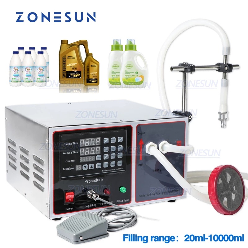 Zonesun GZ-GFK17A 半自動灌裝機洗衣食用油牛奶注水機飲料灌裝機