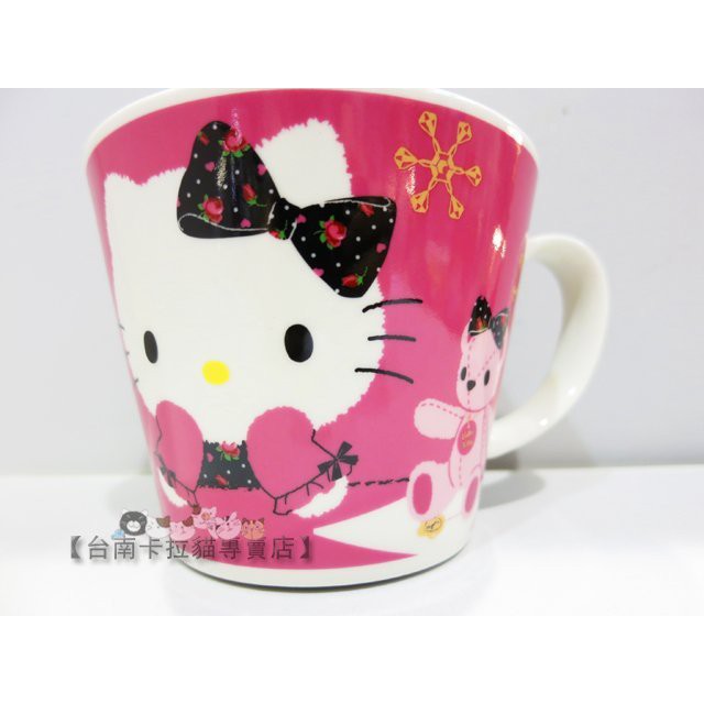 SUPER日式卡通精品 三麗鷗 hello kitty馬克杯 kitty小熊款馬克杯