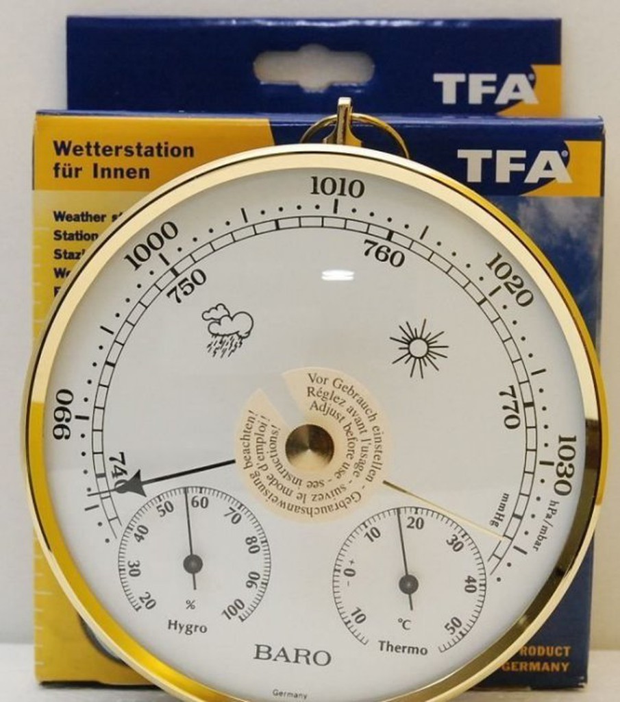 德國 指針式 高級 大氣壓力計 大氣壓力表  TFA 西德溫濕度計溫度計濕度計大氣壓力表大氣壓力錶BARO