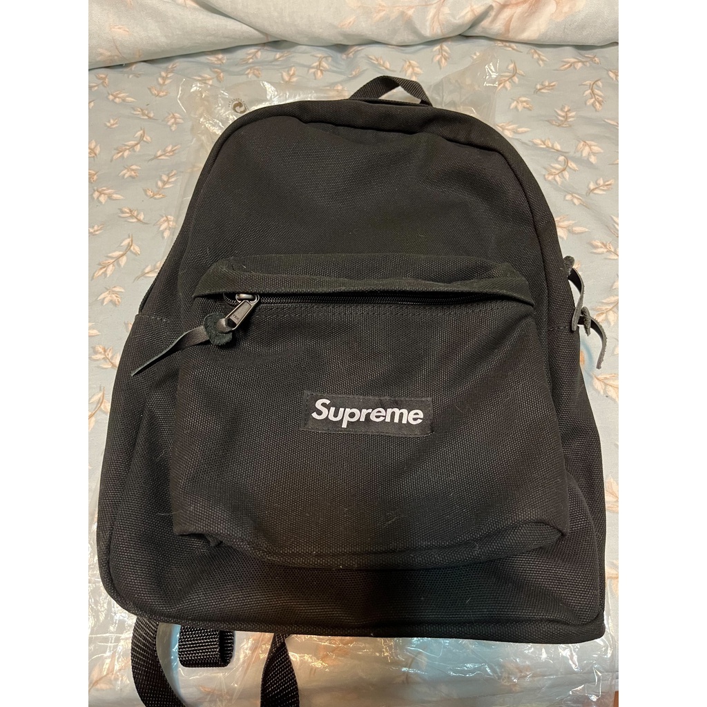 Supreme Canvas Backpack 帆布後背包 黑色