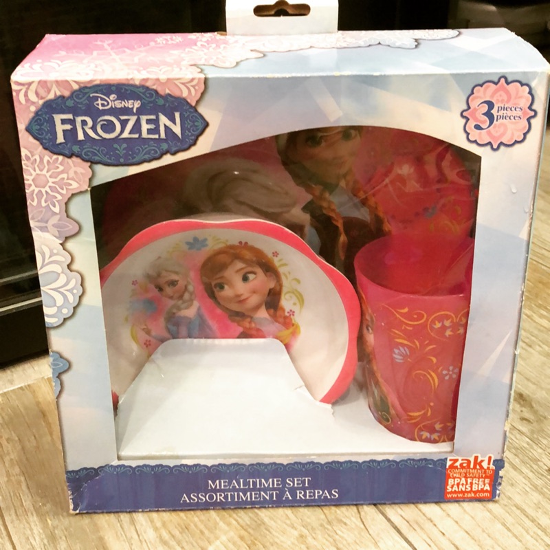 全新 迪士尼 冰雪奇緣Frozen三件式兒童餐具組