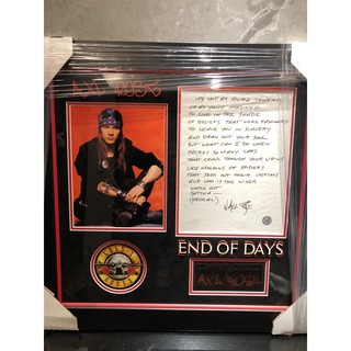 Guns n Roses 槍與玫瑰的主唱 Axl Rose 親筆簽名End Of Days 電影歌曲 Oh My God