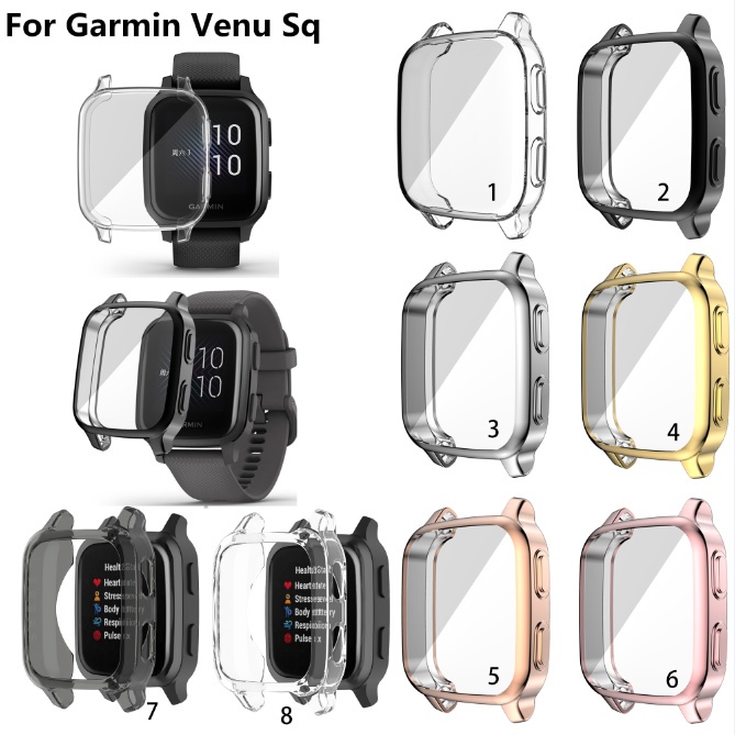 Garmin venu SQ 2 sq2 音樂 柔軟防刮螢幕保護膜錶殼的超薄 TPU 保護套