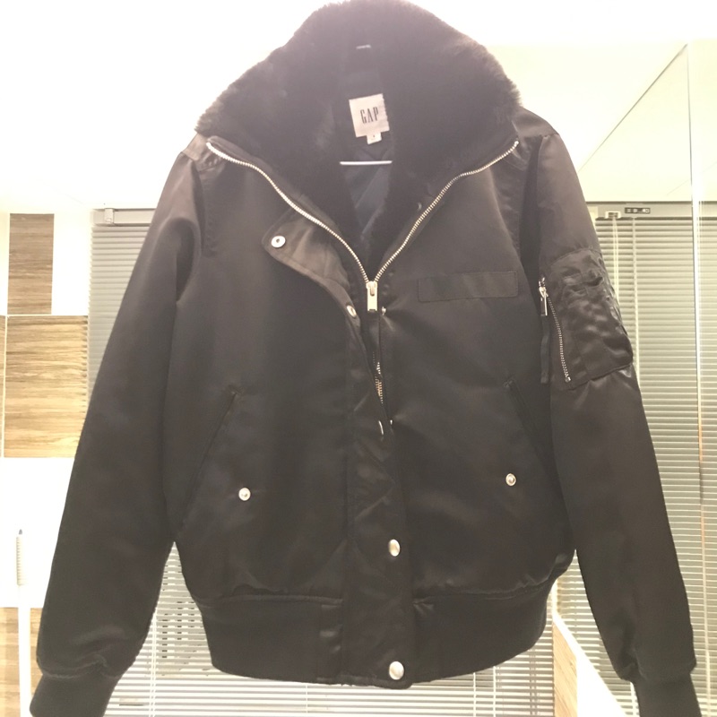 GAP 冬天外套 夾克 類飛行外套 S 尺寸 美國購入 9成新 黑色