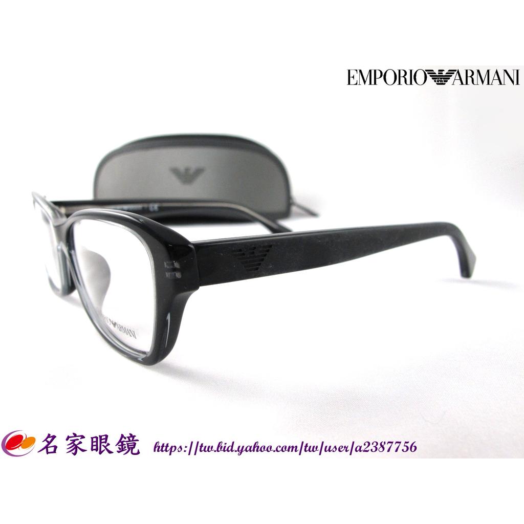 【名家眼鏡】EMPORIO ARMANI "亞洲版"時尚造型設計黑色光學膠框EA 3032F  5220【台南成大店】
