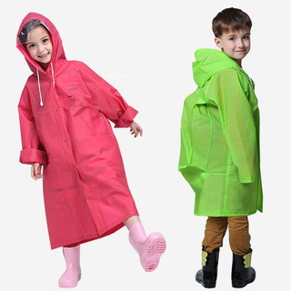 兒童雨衣輕薄果凍膠兒童雨衣預留書包席果綠跟桃紅色兩款