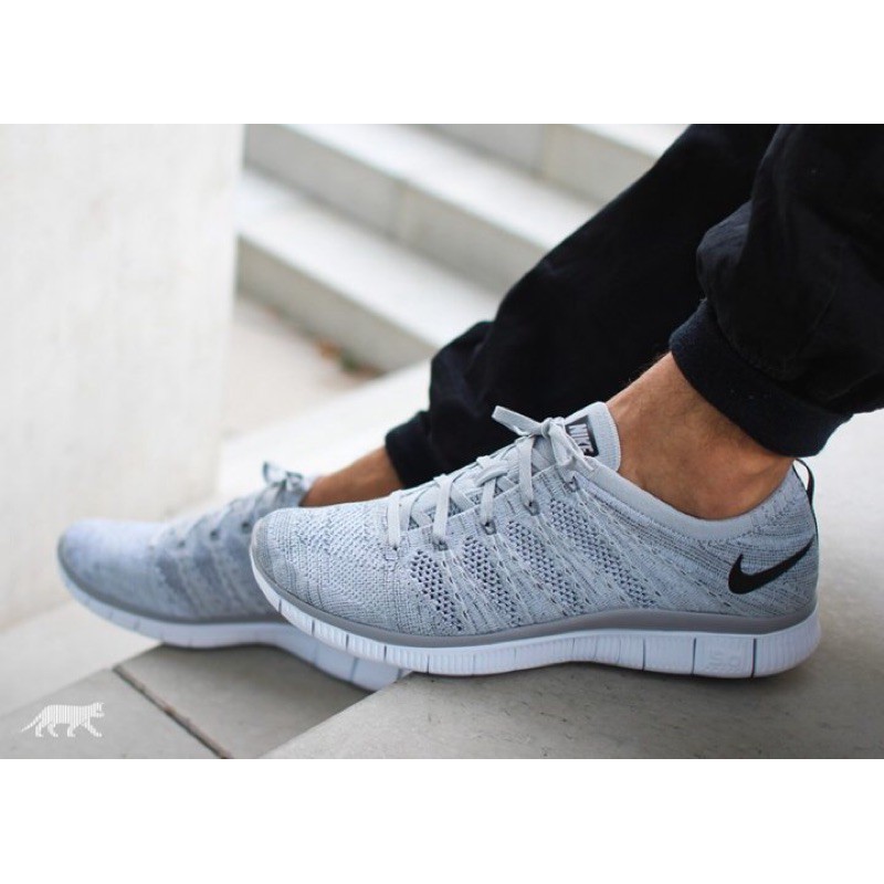 nike free flyknit nsw mens silver