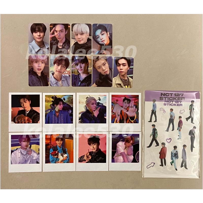 NCT127 周邊 Sticker 夜光貼紙小卡組 拍立得 小卡 道英 在玹 泰一 楷燦 Mark 悠太 泰容 廷祐