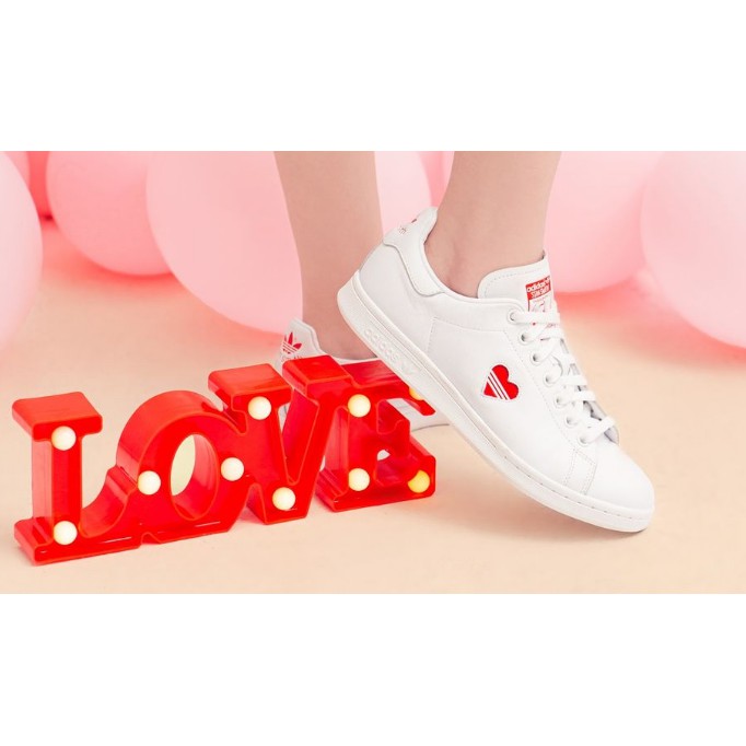 特價 G27893 ADIDAS ORIGINALS STAN SMITH 白色 白紅 愛心 情人 運動鞋 休閒鞋 女鞋