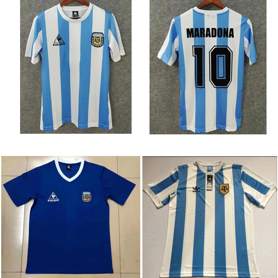 1986 年阿根廷復古經典復古 1978 年 DIEGO MARADONA 足球球衣