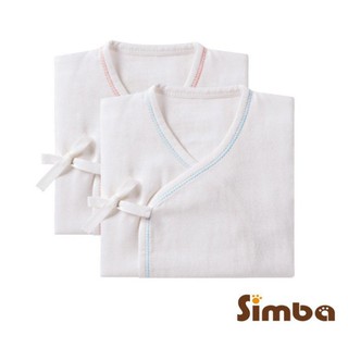 小獅王 Simba 極柔感紗布反袖肚衣(60cm)(藍/粉)