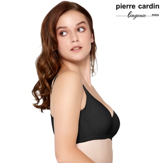 【pierre cardin 皮爾卡登女性內衣】女內衣 C/D罩 完美包覆無痕內衣(單件-BLK黑)-602-62166