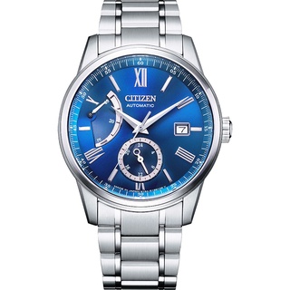 【聊聊私訊甜甜價】CITIZEN Mechanical正能量動力儲存機械紳士腕錶-銀X藍NB3001-61M-40.5m