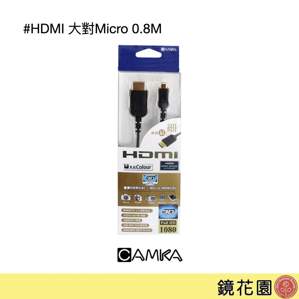 肯佳CAMKA 超細軟 HDMI線 大對Micro (A-D) 0.8M 現貨