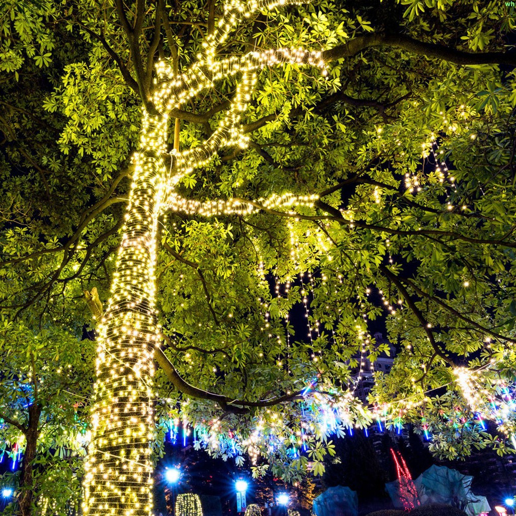 led小米燈彩燈閃燈串燈滿天星掛燈星星燈戶外防水掛樹上的裝飾燈